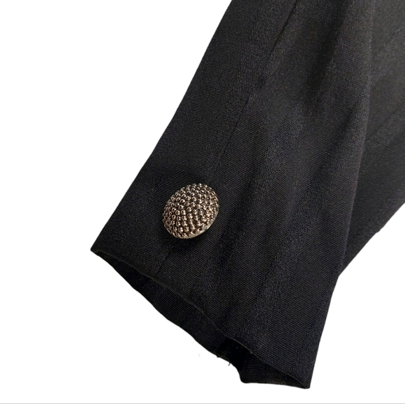 80s Vintage Striped Blazer Tapered Sleeves  Flattering Shape Gothcorp Jacket - Picture 3 of 5